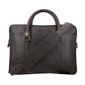 Leo - Black Leather Briefcase | Bear Necessities Pakistan