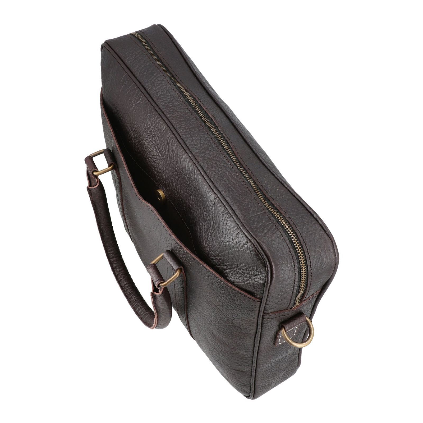 Leo - Black Leather Briefcase | Bear Necessities Pakistan