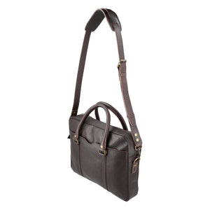Leo - Black Leather Briefcase | Bear Necessities Pakistan