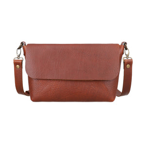 Kyoto - Reddish-Brown Leather Crossbody Bag | Bear Necessities Pakistan