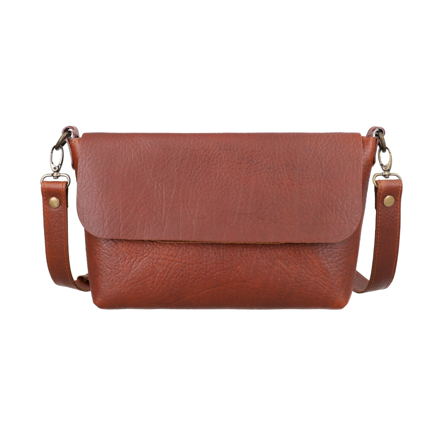 Kyoto - Reddish-Brown Leather Crossbody Bag | Bear Necessities Pakistan
