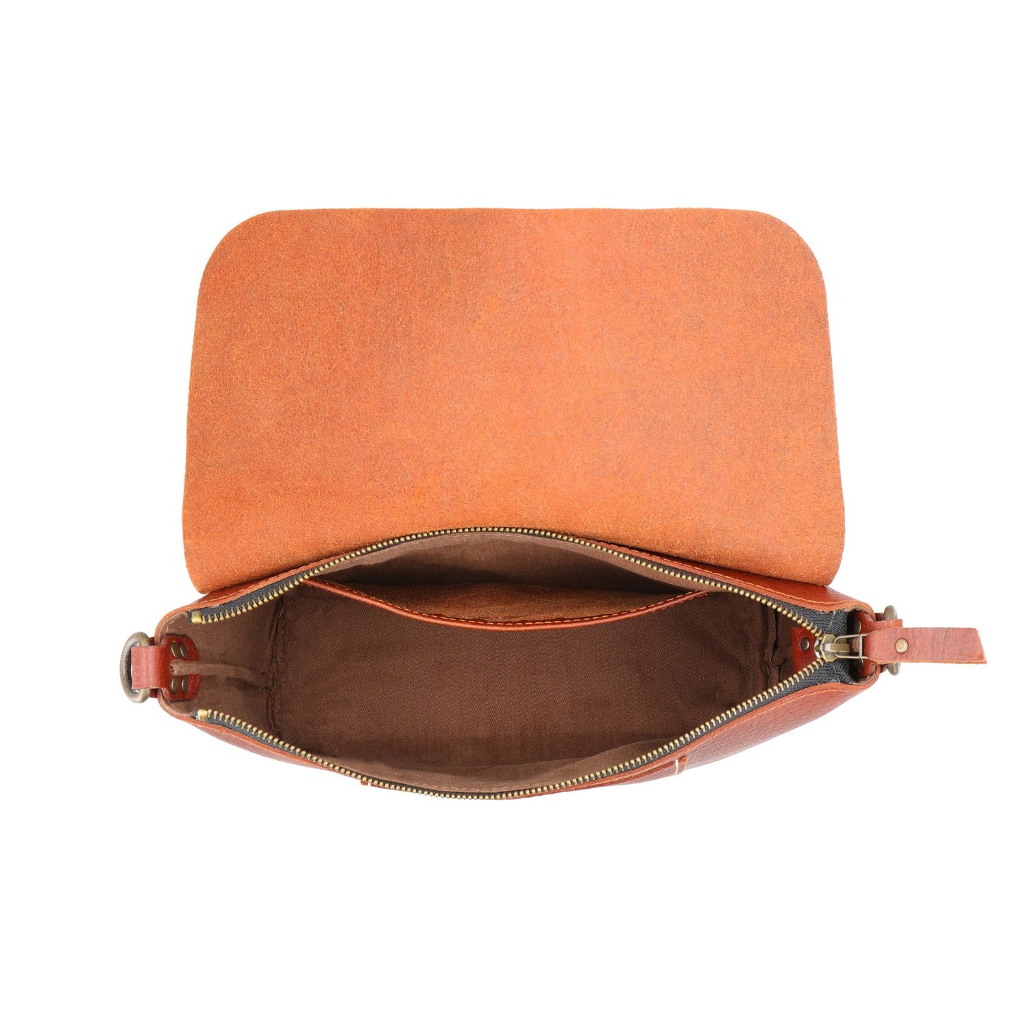 Kyoto - Reddish-Brown Leather Crossbody Bag | Bear Necessities Pakistan