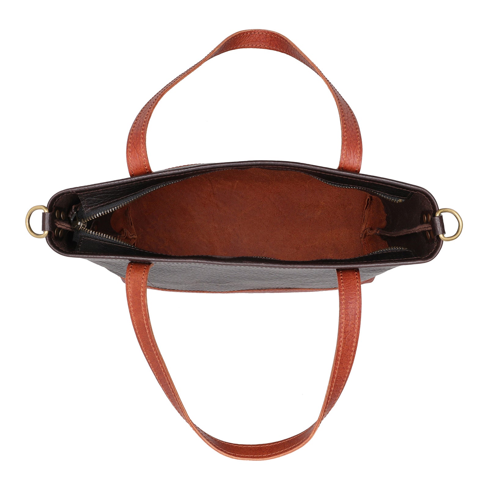 The Mini - Dark Brown Leather Tote | Bear Necessities Pakistan