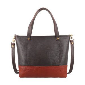 The Mini - Dark Brown Leather Tote | Bear Necessities Pakistan