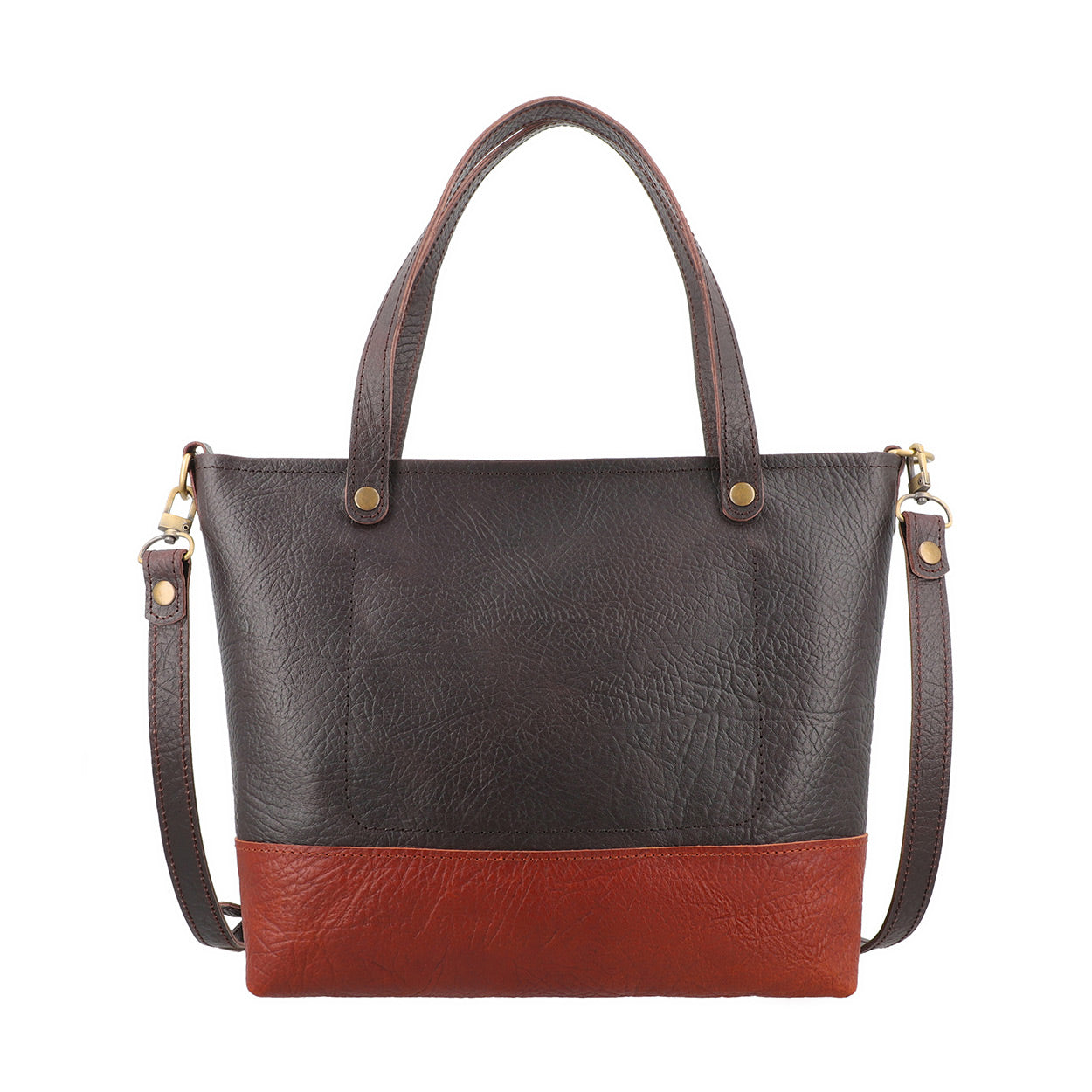The Mini - Dark Brown Leather Tote | Bear Necessities Pakistan