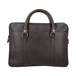 Leo - Black Leather Briefcase | Bear Necessities Pakistan