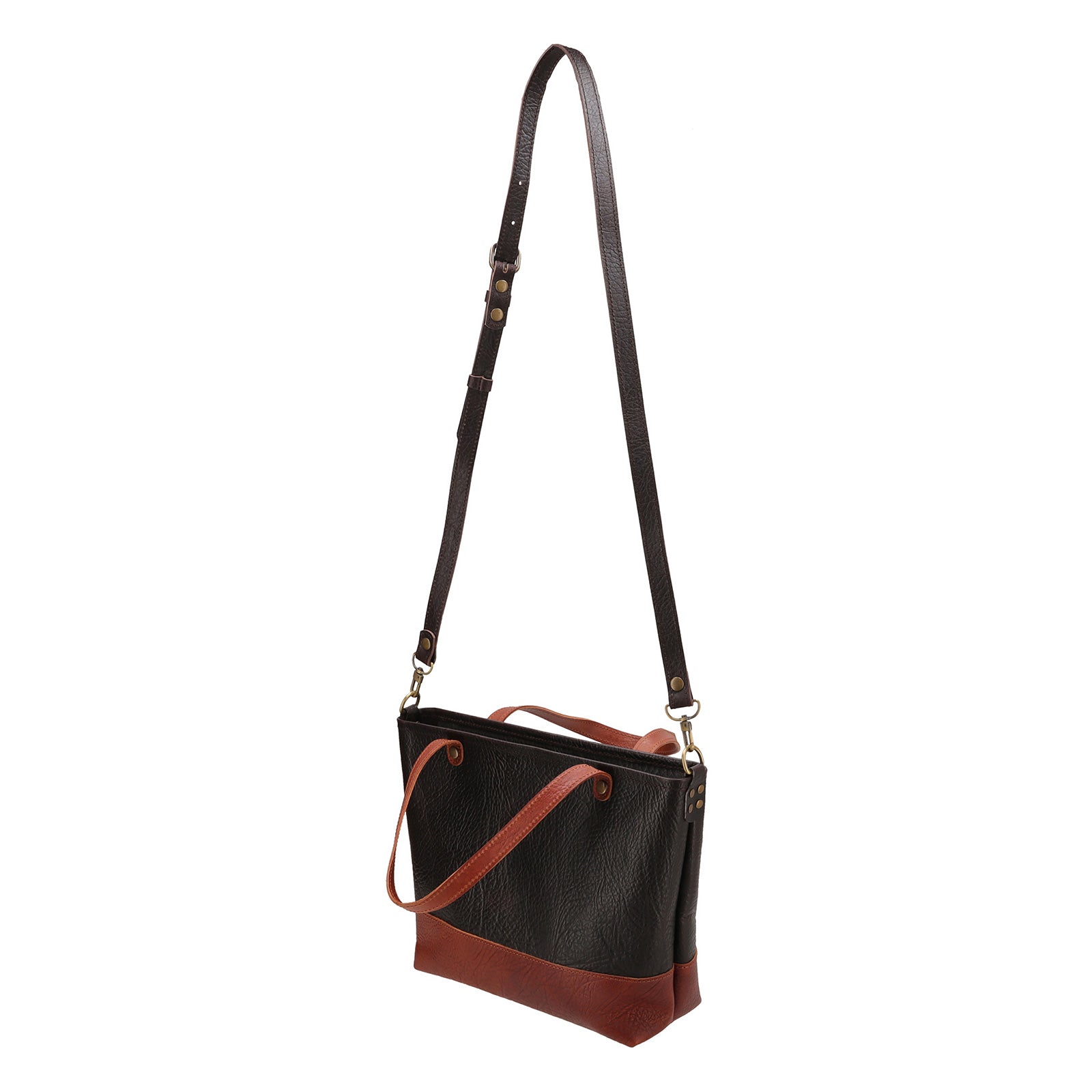 The Mini - Dark Brown Leather Tote | Bear Necessities Pakistan